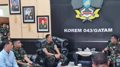 Perkuat Silaturahmi, Danlanud BNY Audiensi dengan Danrem 043/Gatam dan Kakanwil ATR/BPN Lampung