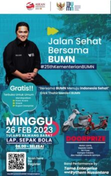Tingkatkan Kesadaran Berolahraga, Jasindo Gelar Jalan Sehat di Riau dan Lampung