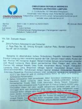 Ombudsman Nilai Pengangkatan Yahya sebagai Kepala Desa Subik-Lampura tak Sesuai Aturan