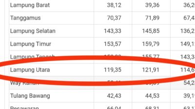 Tahun 2022, Lampung Utara Masih Tempati Posisi Empat Daerah Termiskin di Lampung