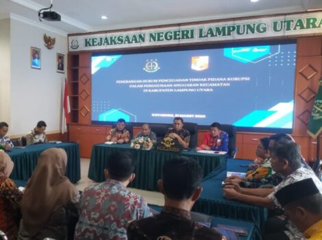 Dana Desa, Kejari Lampung Utara Siap Tindak Tegas Oknum Camat Nakal