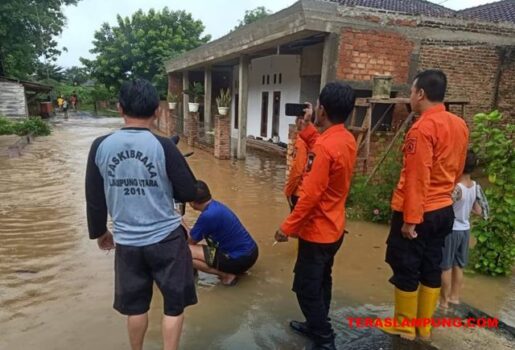Banjir Rendam Ratusan Rumah di Lampung Utara