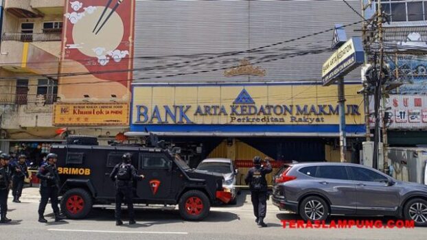 Perampokan di Bank Arta Kedaton Makmur Bandarlampung Digagalkan Para Karyawan