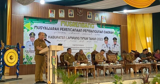 Kepala Bappeda Lampung Buka Musrenbang RKPD 2024 Kabupaten Lampung Timur
