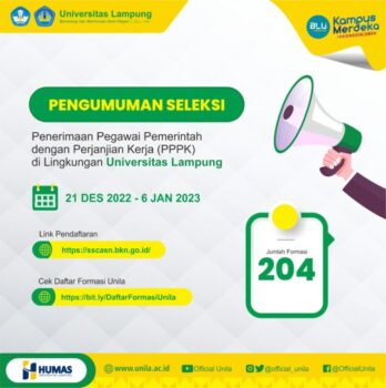 Unila Buka Lowongan 204 Dosen PPPK