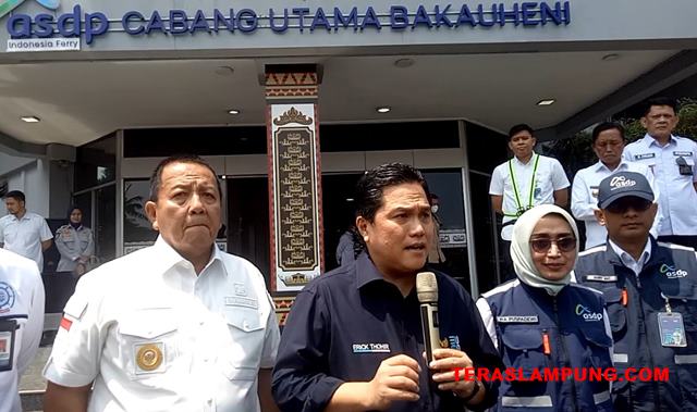 Tinjau Arus Mudik di Pelabuhan Bakauheni, Erick Thohir akan Tambah Terminal dan Penginapan