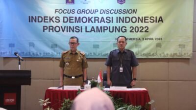 Sekdaprov Lampung Buka Forum Group Discussion Indeks Demokrasi di Provinsi Lampung