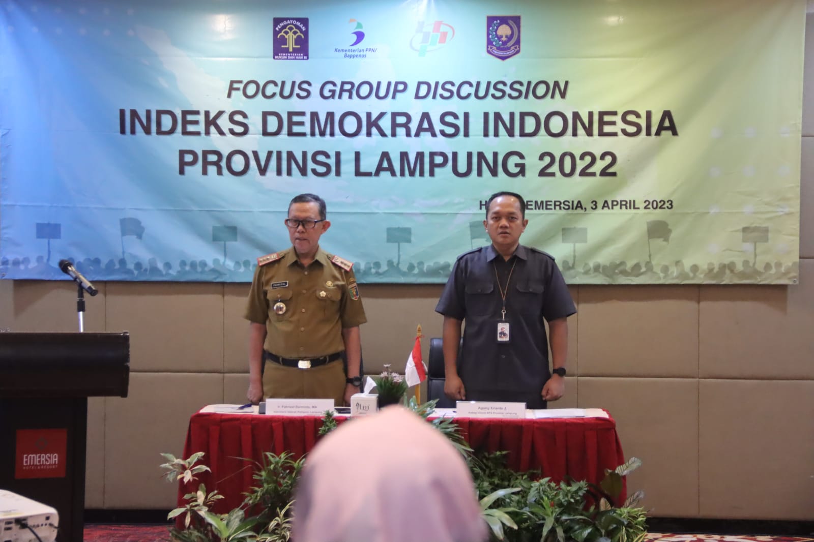 Sekdaprov Lampung Buka Forum Group Discussion Indeks Demokrasi di Provinsi Lampung