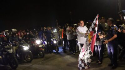 Gubernur Lampung Sambut Kedatangan Pemudik Bersepeda Motor