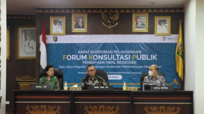Sekdaprov Lampung Pimpin Rakor Forum Komunikasi Publik Pendataan Awal Regsosek