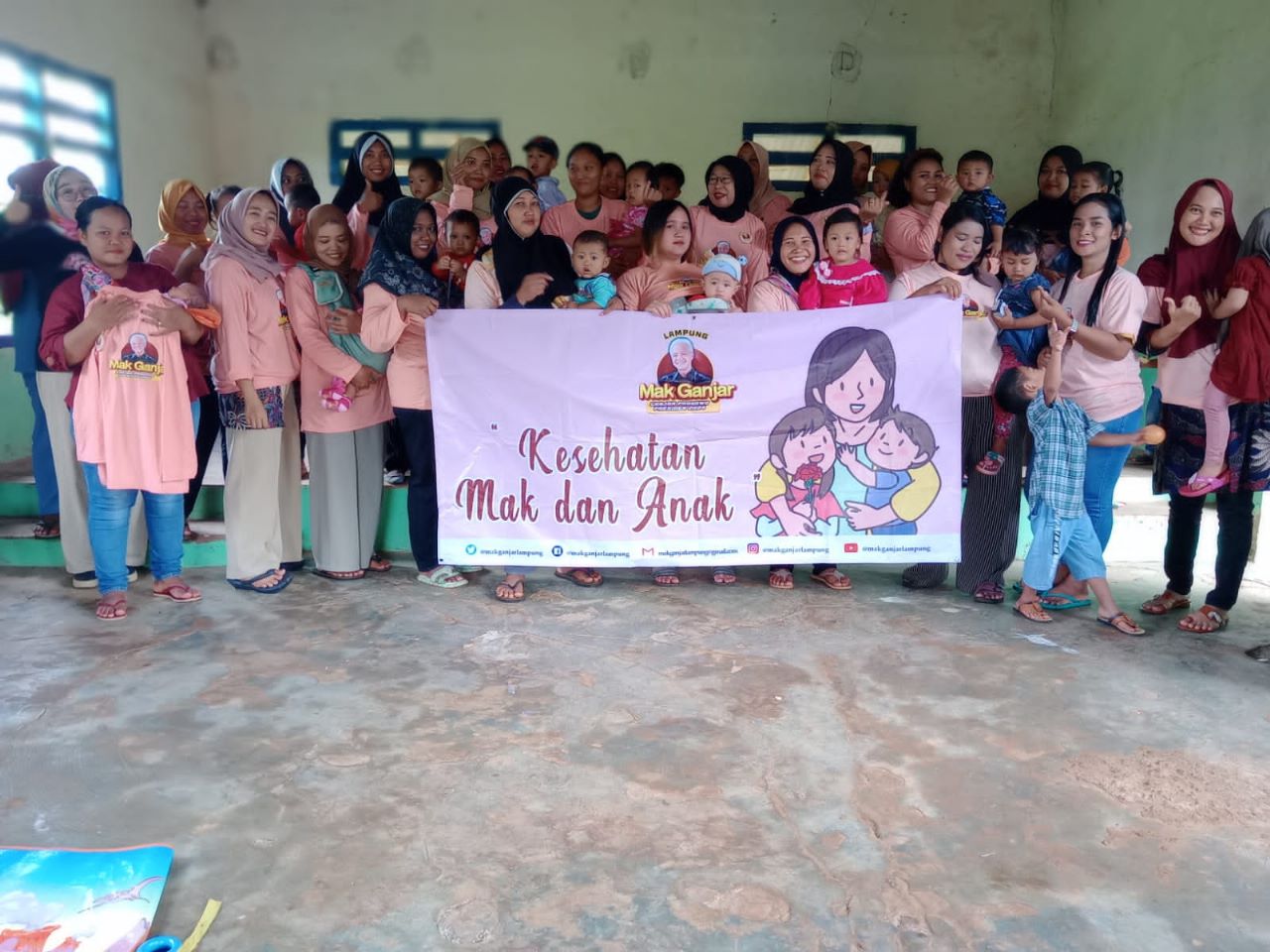 Mak Ganjar Peduli Kesehatan, Gelar Posyandu di Lampung Timur