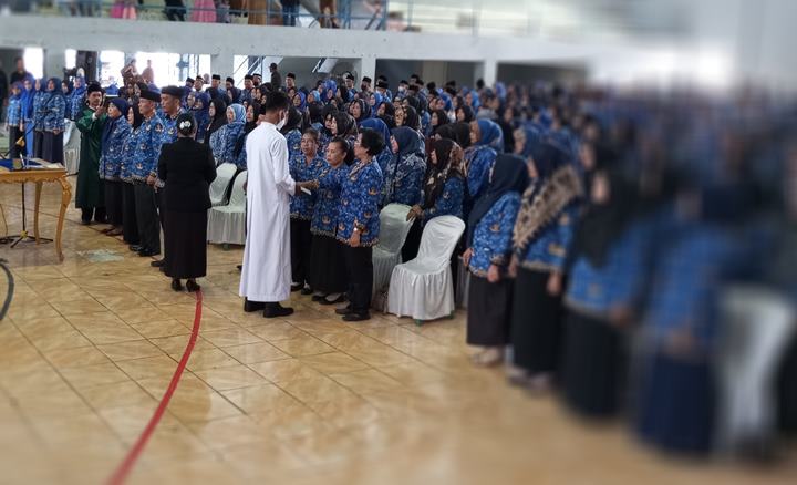 Ratusan Kepala Sekolah Lampung Utara Dilantik