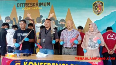 Polda Lampung Tangkap Tiga Anggota Geng Motor Bersenjata Tajam di Bandarlampung