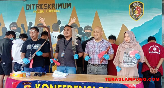 Polda Lampung Tangkap Tiga Anggota Geng Motor Bersenjata Tajam di Bandarlampung