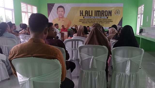 Ali Imron Sosialisasikan Perda Pencegahan Penyalahgunaan Narkotika di Way Bungur