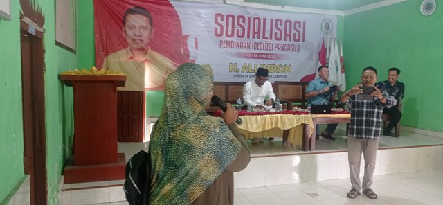 Pembinaan Ideologi Pancasila di Desa Braja Indah, Ali Imron Ingatkan Pengamalan Pancasila