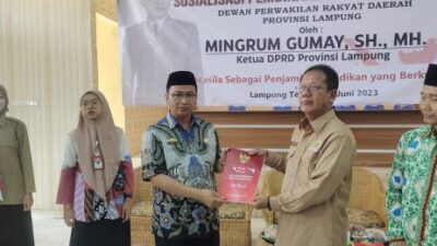 Mingrum Gumay Sosialisasikan Ideologi Pancasila di Terbanggi Besar