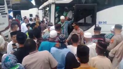 Jamaah Haji Kloter Pertama Lampung Utara Tiba, Satu Dirawat di Mekkah