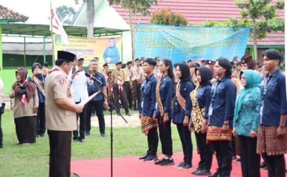 Harganas 2023, Bupati Lamteng Hadiri Perkemahan Saka Kencana