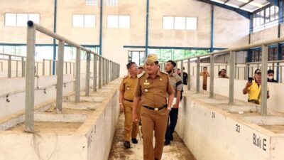 Bupati Musa Ahmad Tinjau Pasar Rakyat di Bandarjaya