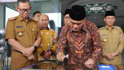 Sekdaprov Fahrizal Dampingi Menko PMK RI Resmikan Gedung Rektorat Universitas Muhammadiyah Lampung