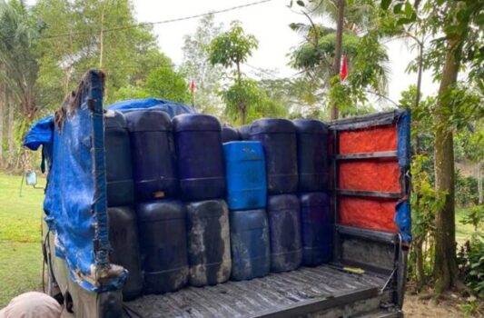 Polres Lamtim Tangkap Penimbun 98 Jeriken BBM Bersubsidi