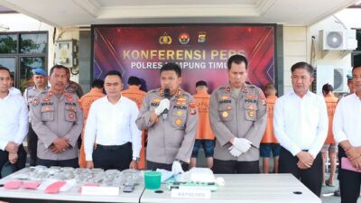 Polres Lampung Timur Ringkus Delapan Anggota Sindikat Peredaran Narkoba