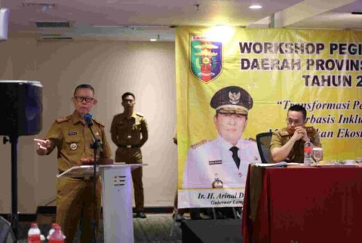 Sekdaprov Lampung Buka Workshop Pegiat Literasi Daerah