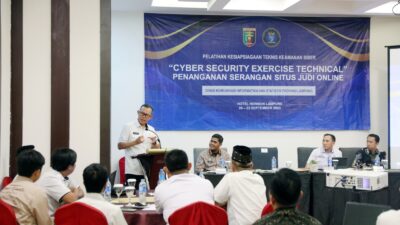 Pemprov Lampung Gelar Pelatihan Kesiapsiagaan Teknis Insiden Keamanan Siber Lanjutan se-Provinsi Lampung Tahun 2023