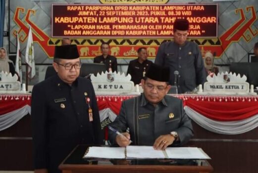 Rancangan Perubahan KUA-PPAS Lampung Utara 2023 Surplus Rp6 M