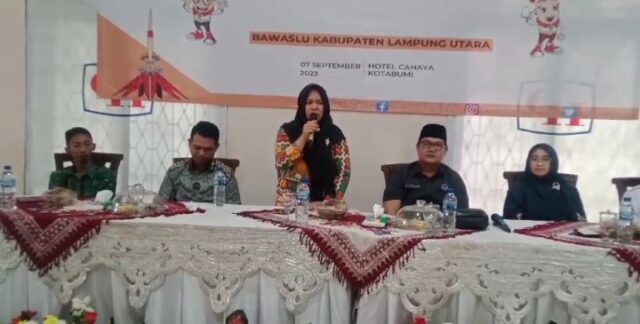 Pemilu 2024, Bawaslu Lampung Utara Gelar Workshop Produk Hukum