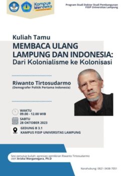 Pakar Demografi Pertama Indonesia akan Sampaikan Kuliah Tamu di Unila