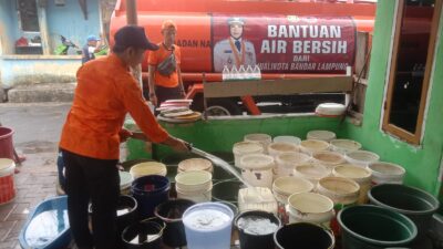 Tiga Bulan, BPBD Bandarlampung Salurkan 4,8 Juta Liter Air Bersih untuk Masyarakat