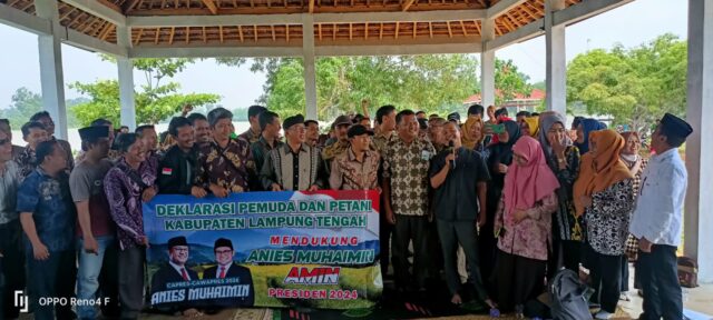 Ingin Makmur dan Maju, Pemuda dan Petani Lampung Tengah Deklarasi Dukung Anies – Muhaimin Sebagai Capres Cawapres 2024