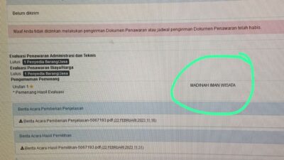 Penawar Tertingg Justru Memenangi Lelang Proyek Umrah Pemkot Bandarlampung