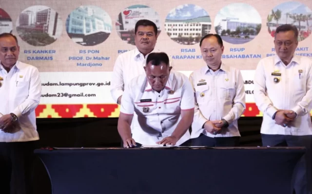 Bupati Nanang Ermanto Teken Surat Pernyataan dan Komitmen Dukung Transformasi Kesehatan di Provinsi Lampung
