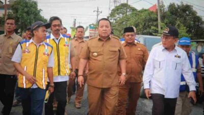 Gubernur Arinal Tinjau Perbaikan Sejumlah Ruas Jalan di Kabupaten Tulang Bawang