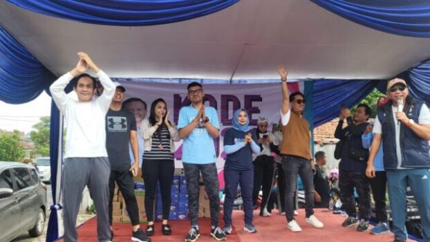 Sapa Masyarakat Bandarlampung, Rahmat Mirzani Djausal dan Dewi Mayang Djausal Bersama Duo Rangers Gelar Senam Bersama