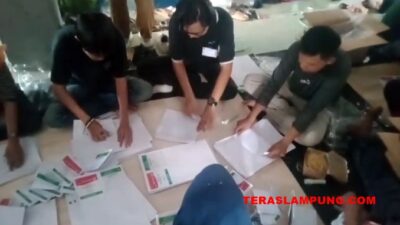 KPU Lampung Utara Mulai Lakukan Pelipatan Surat Suara
