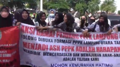 Ratusan Guru Honorer Desak Pemkab Lampura Buka Penerimaan P3K