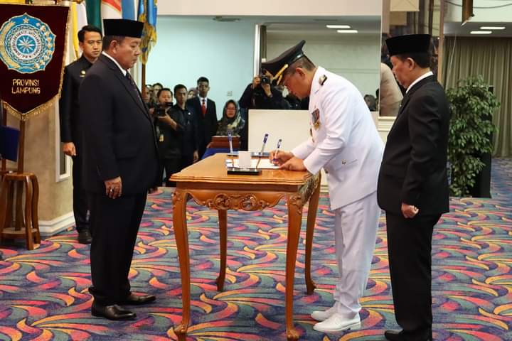 Aswarodi Dilantik Sebagai Pj Bupati Lampung Utara