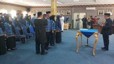 53 Kepsek Dilantik, Ini Pesan Sekdakab Lampung Utara
