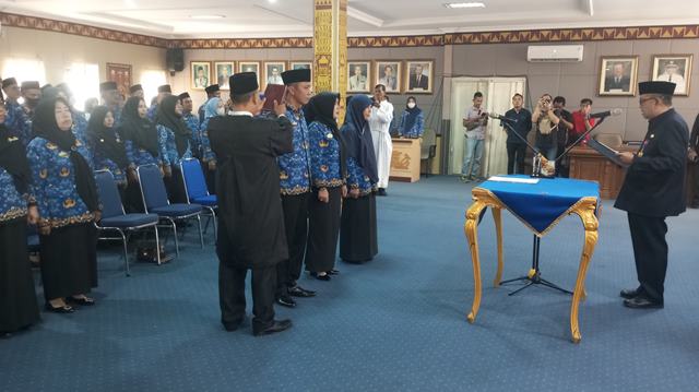 53 Kepsek Dilantik, Ini Pesan Sekdakab Lampung Utara