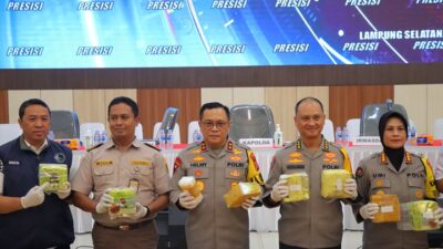 Polda Lampung Ringkus Puluhan Anggota Jaringan Narkoba Asal Malaysia