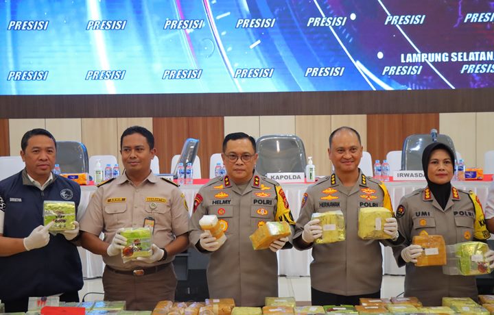 Polda Lampung Ringkus Puluhan Anggota Jaringan Narkoba Asal Malaysia