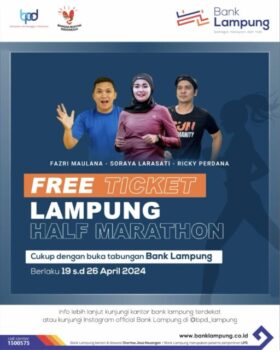 Mau Ikut Lampung Half Marathon Gratis? ke Bank Lampung Aja 