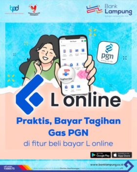 Mau Bayar Tagihan Gas PGN? Pakai L-Online Bank Lampung Aja