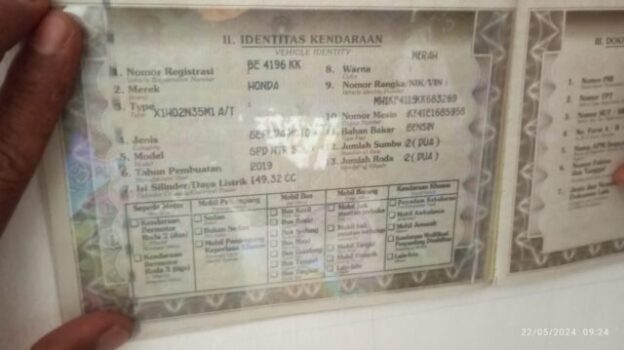 Kehilangan STNK Sepeda Motor