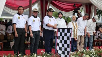 HUT Lampung ke-60, Gubernur Arinal Lepas Kirab Marching Band dan Karnaval Pawai Kendaraan Hias