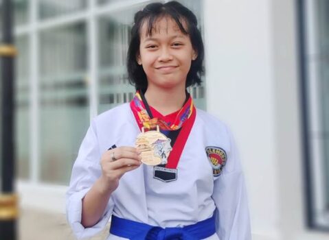 Siswi SDN 3 Way Urang Kembali Raih Emas Kejuaraan Taekwondo Saburai Cup XV Tahun 2024